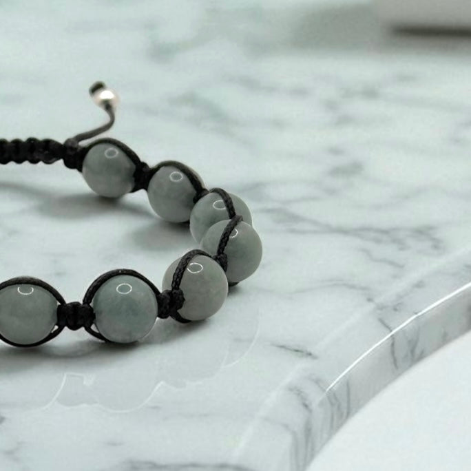 Sky Stone Jade Makramee Bracelet