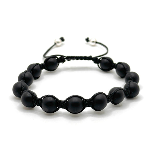 Black Onyx Makramee Bracelet