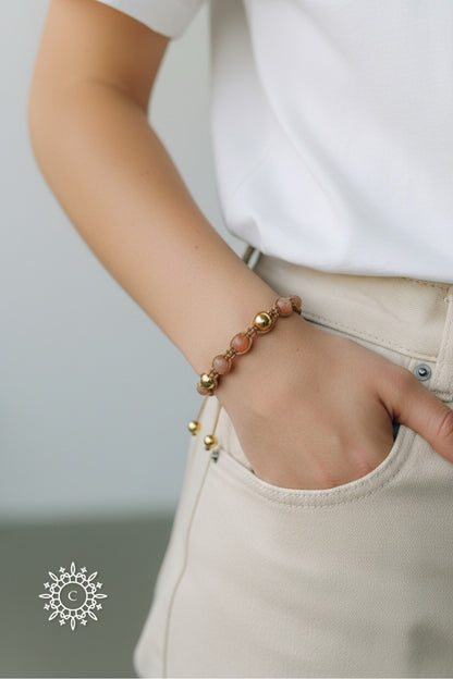 Nude Gold Prestige Makramee-Armband