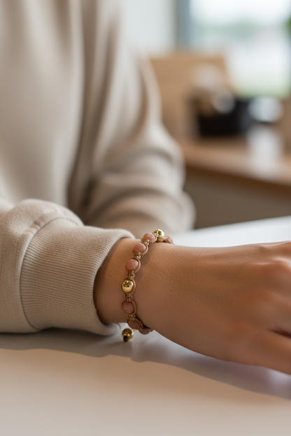 Nude Gold Prestige Makramee-Armband