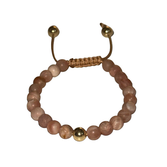 Nude Gold Bracelet mit Makramee-Verschluss