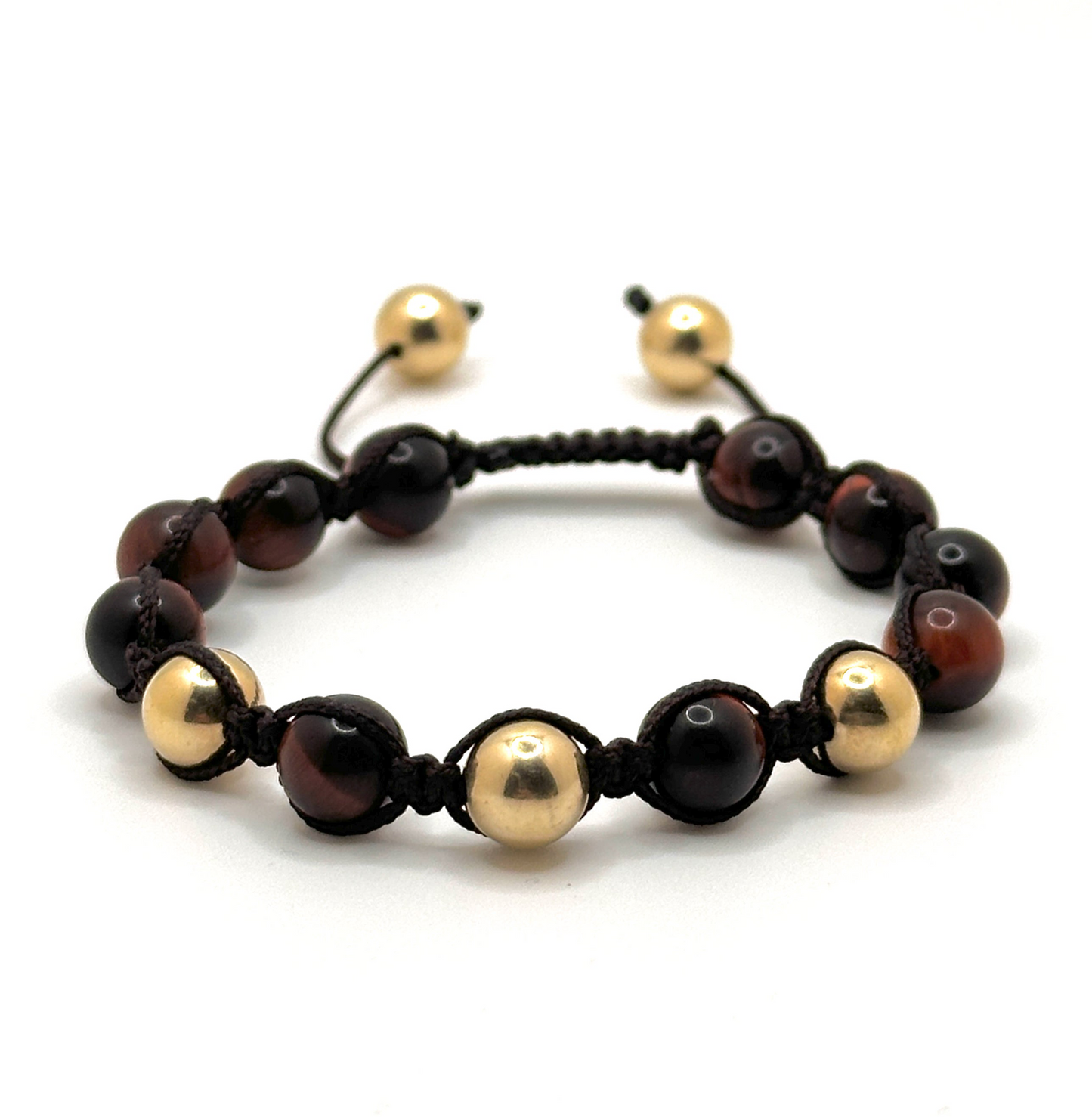 Tigers-Eye Gold Prestige Makramee-Armband